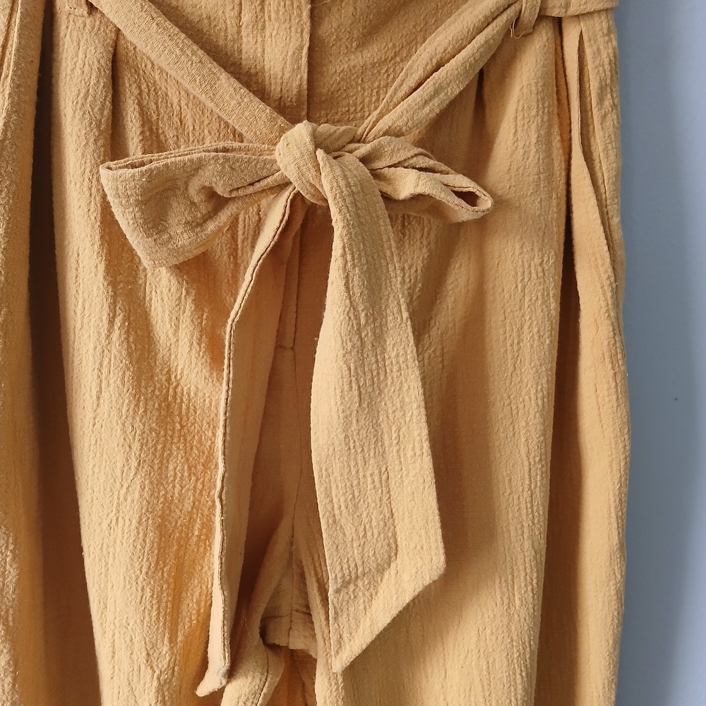 Lost + Wander Anthropologie Women's Size Medium Belted Pants Gold Yellow NWT!!! - Picture 5 of 16